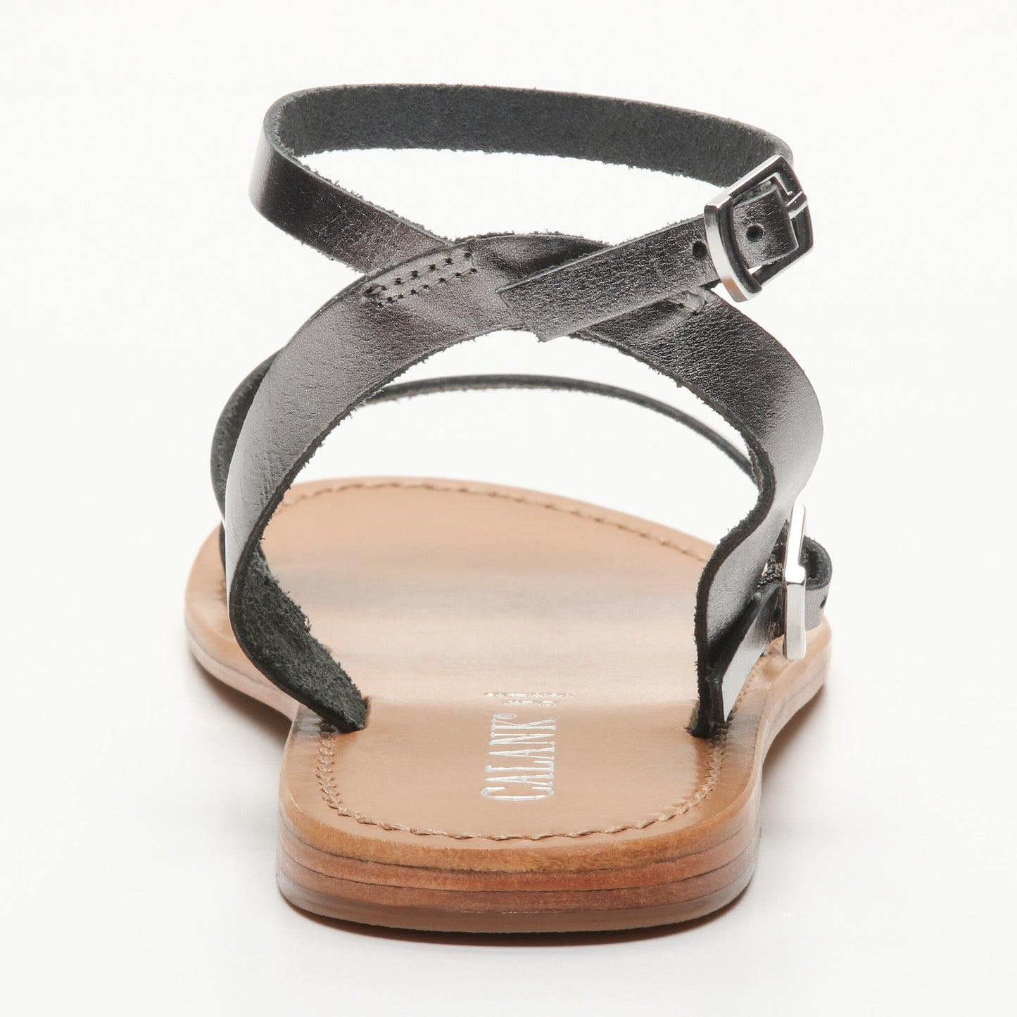 ABEY sandales en cuir pewter