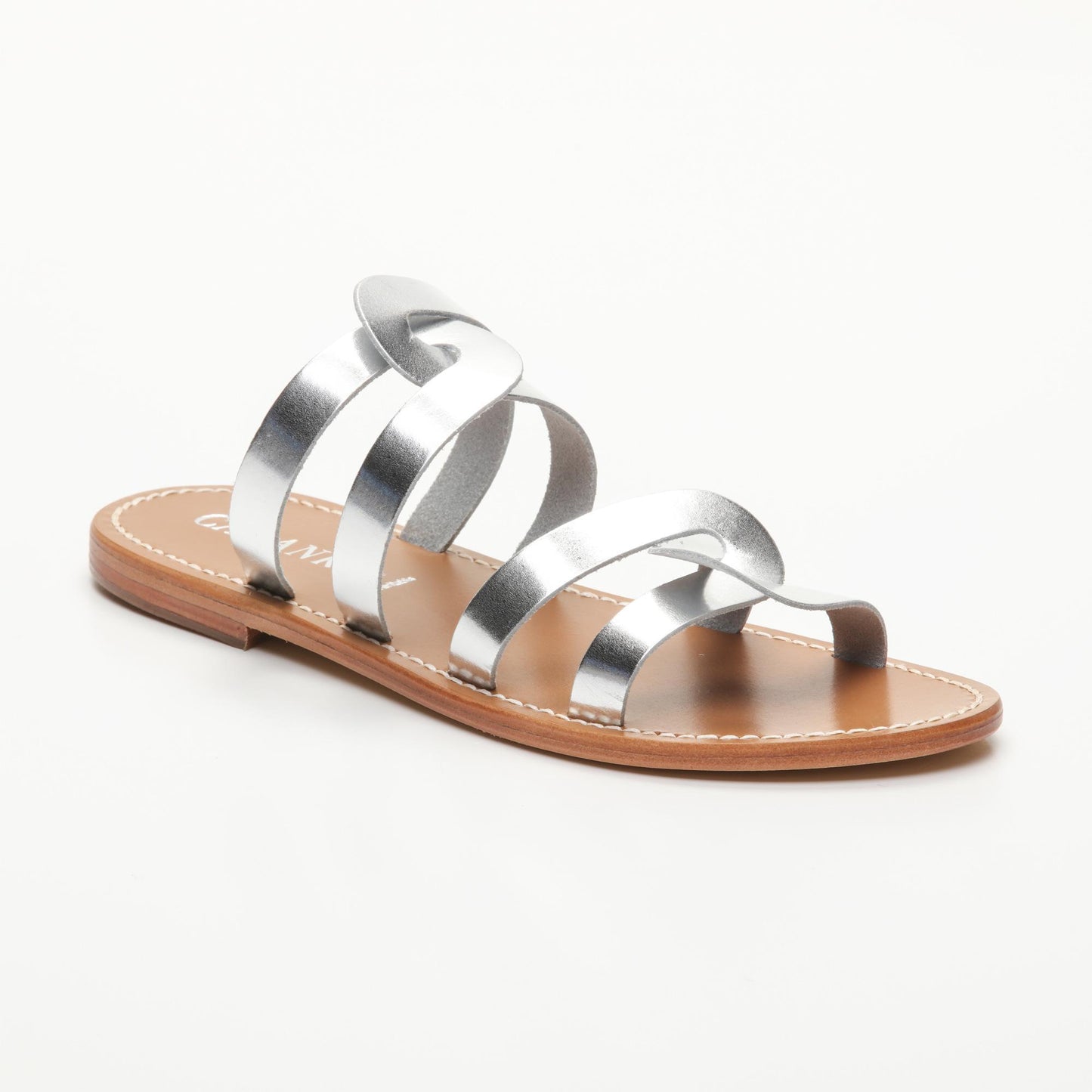 AISLY sandales en cuir silver