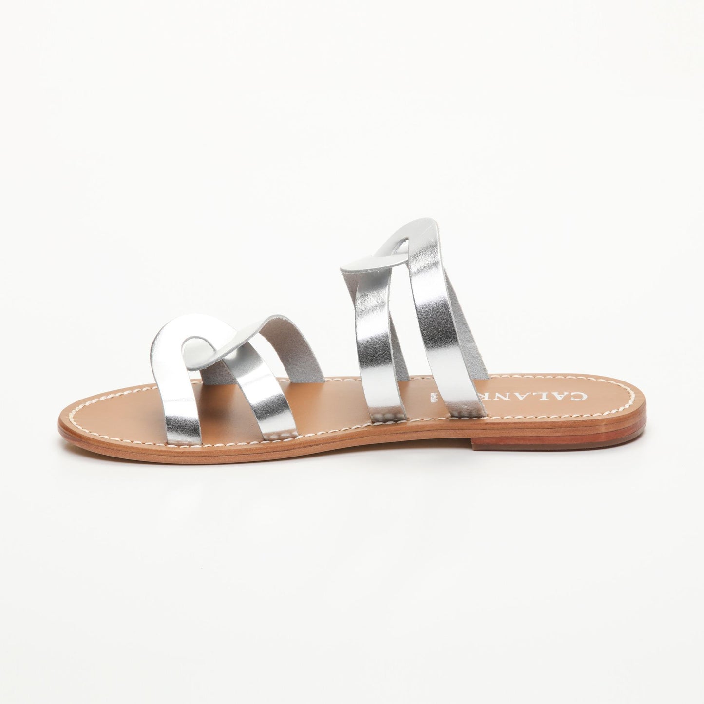 AISLY sandales en cuir silver