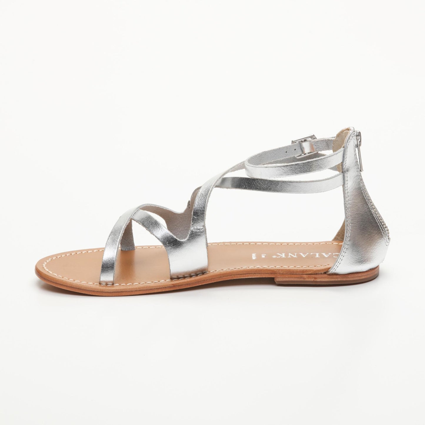 ASTA sandales en cuir silver