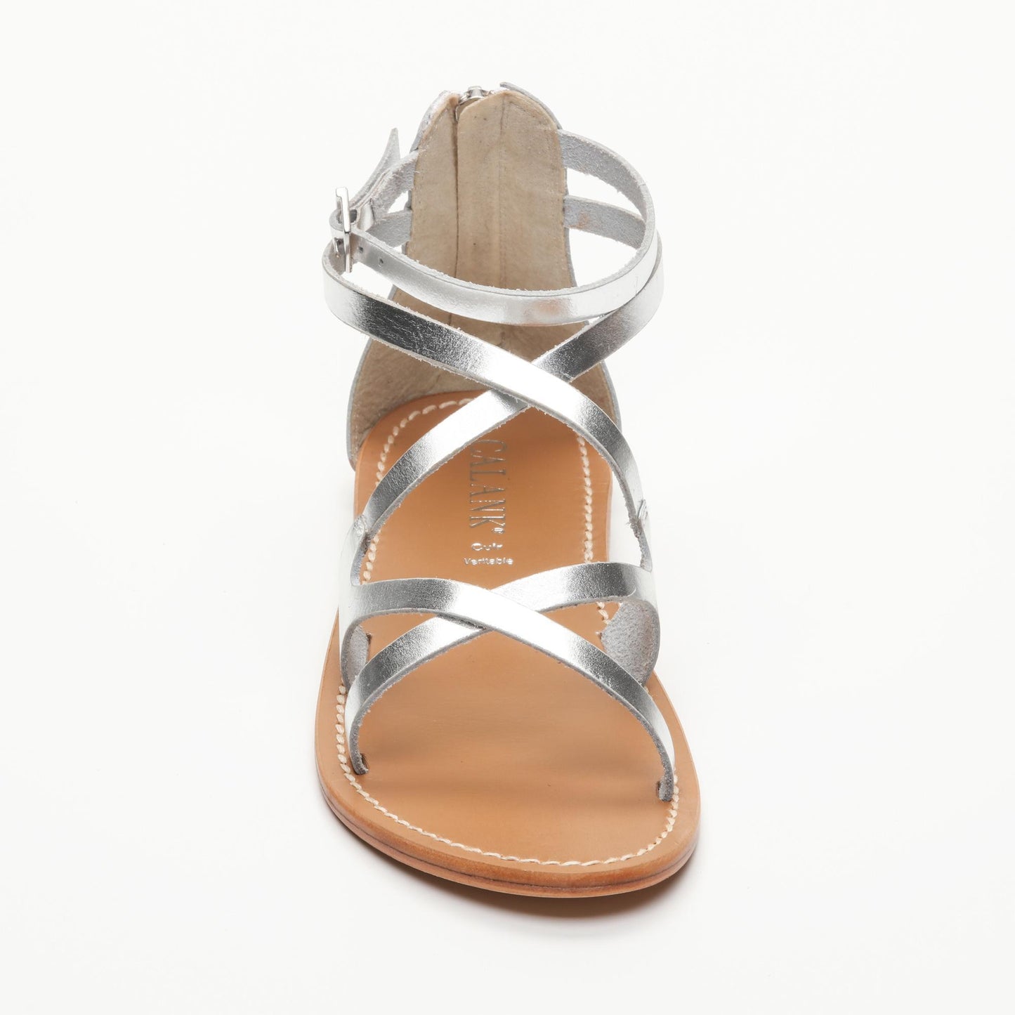 ASTA sandales en cuir silver