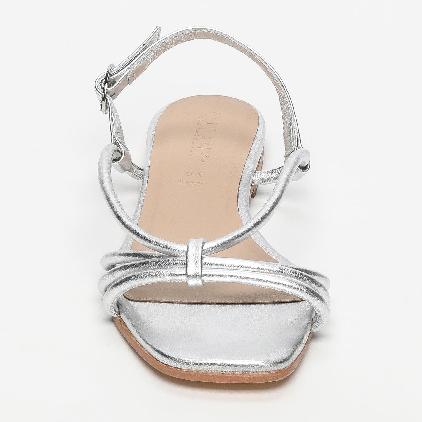 Aachal sandales en cuir silver