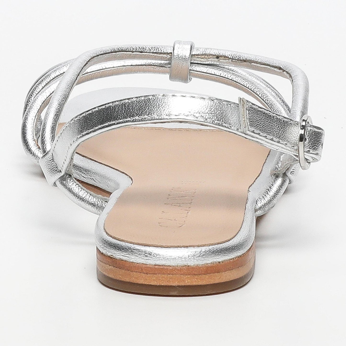 Aachal sandales en cuir silver