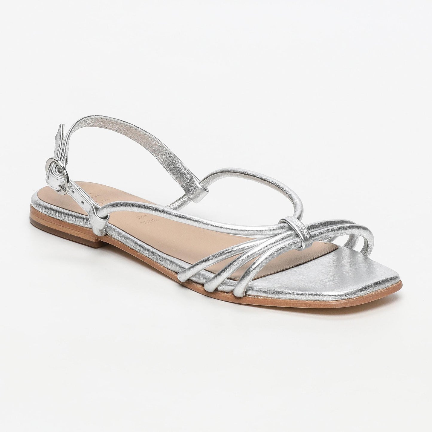 Aachal sandales en cuir silver