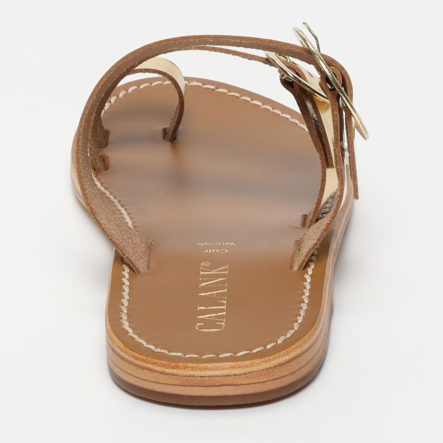 Aadhvitha sandales en cuir dark gold