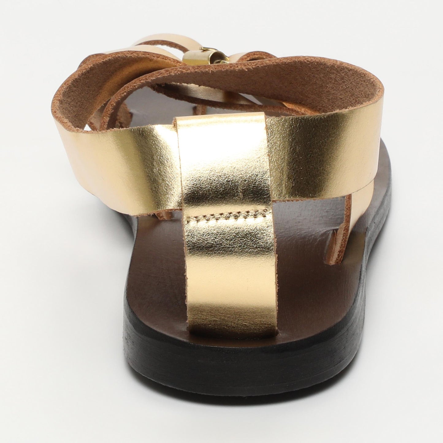 Aakanksha sandales en cuir dark gold