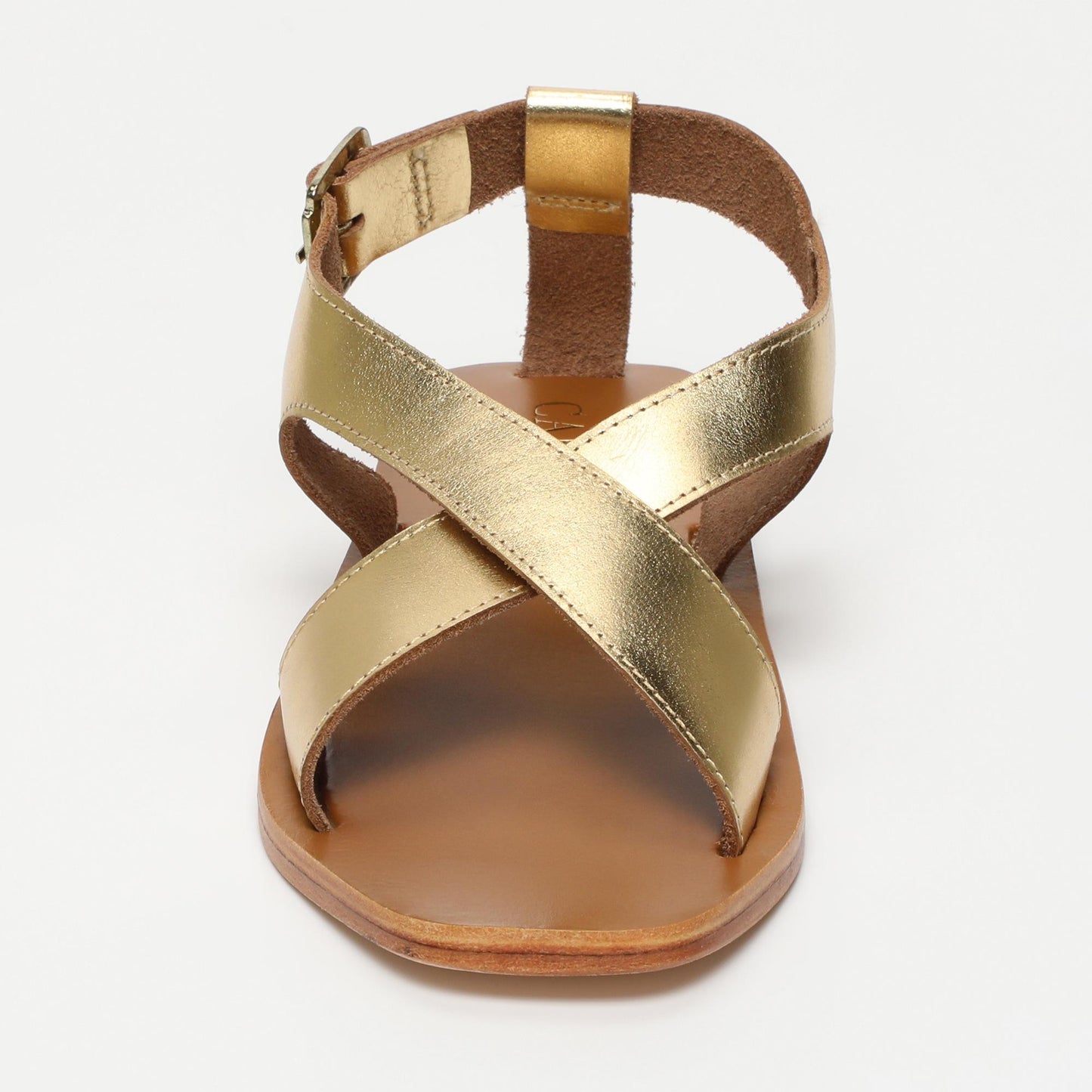 Aaradhya sandales en cuir dark gold
