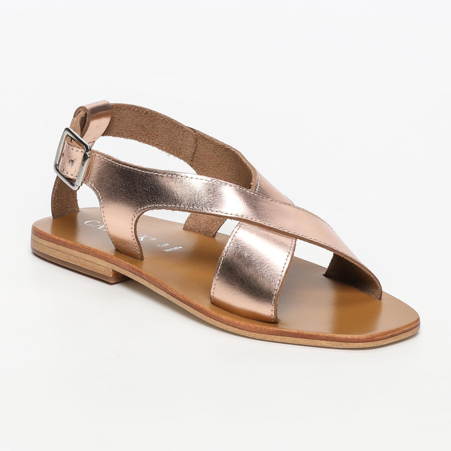 Aaradhya sandales en cuir rosegold