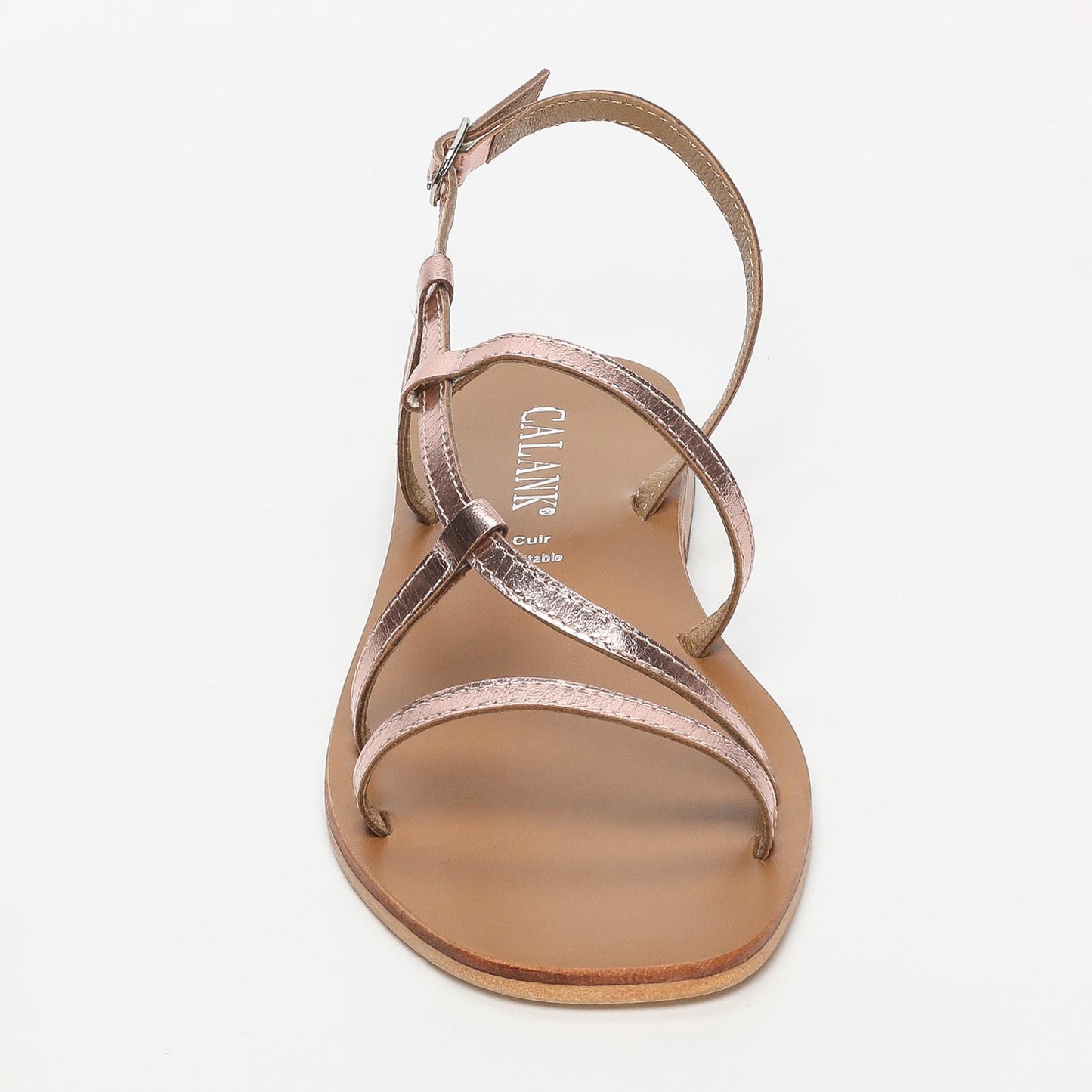 Aarti sandales en cuir rosegold