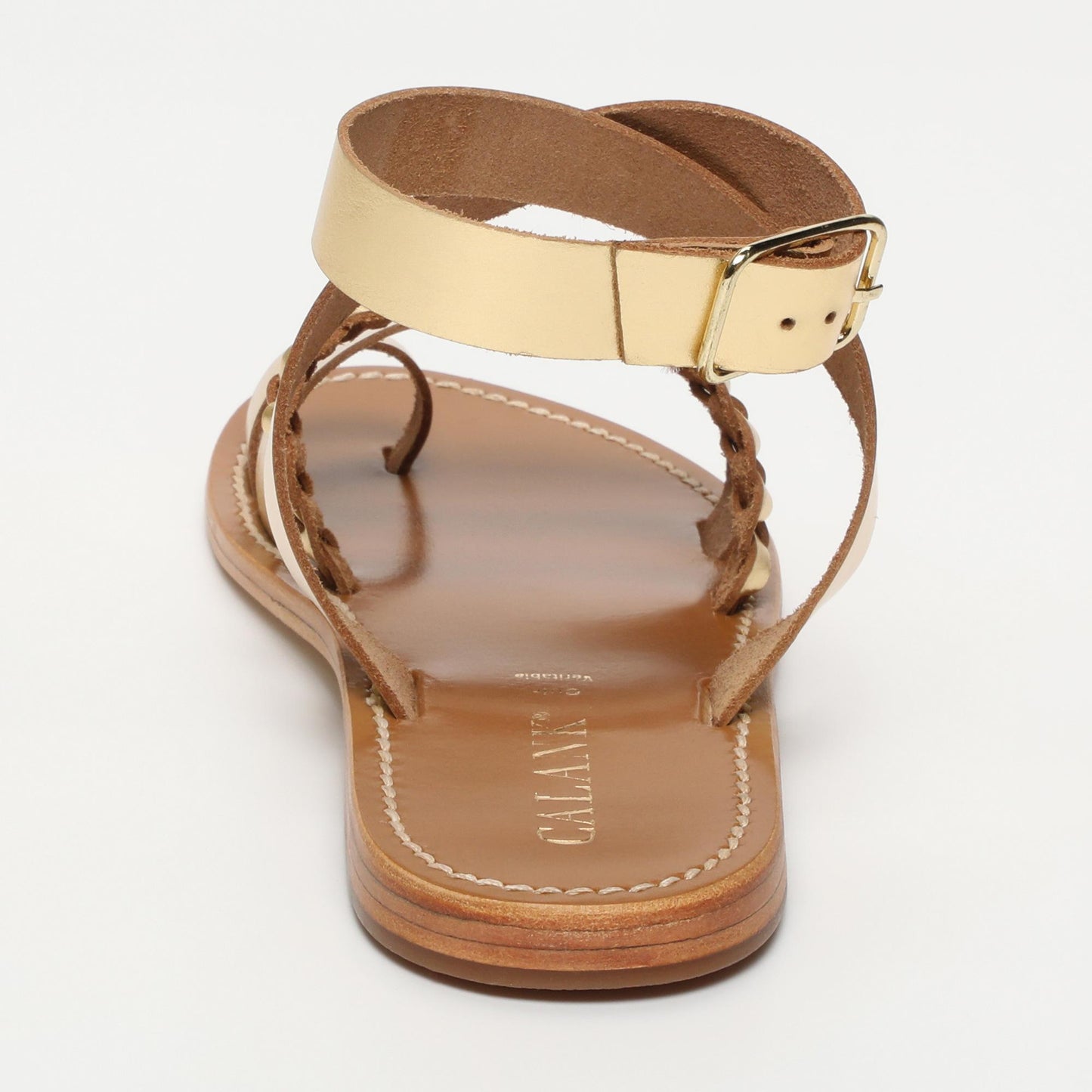 Aarushi sandales en cuir dark gold