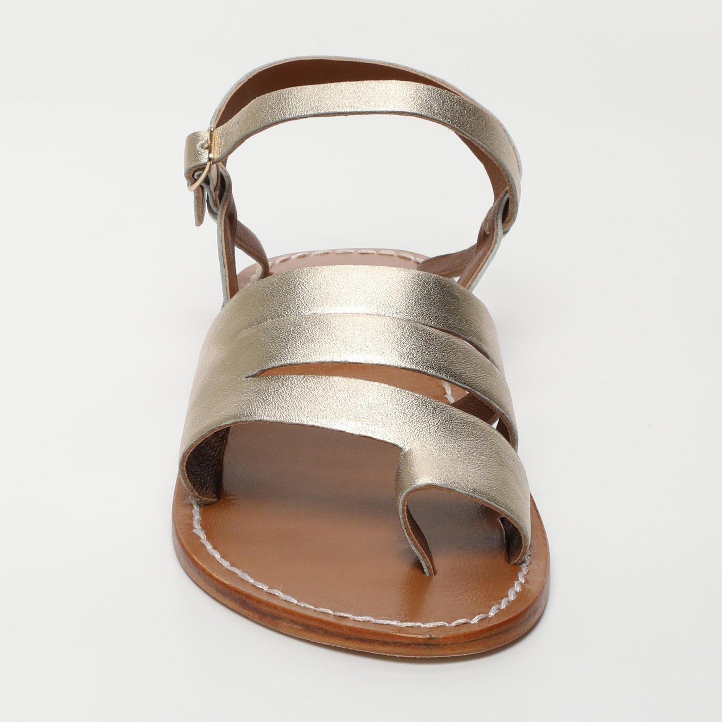 Ana sandales en cuir gold