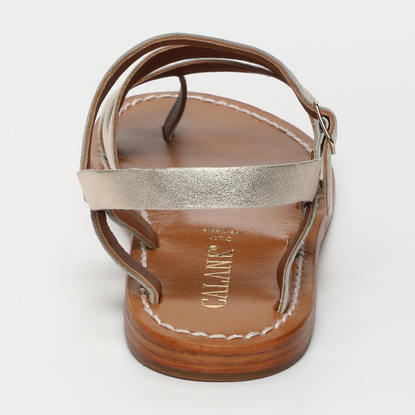 Ana sandales en cuir gold