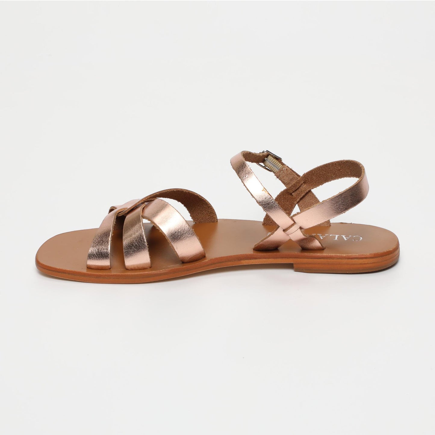 Autumn sandales en cuir rosegold