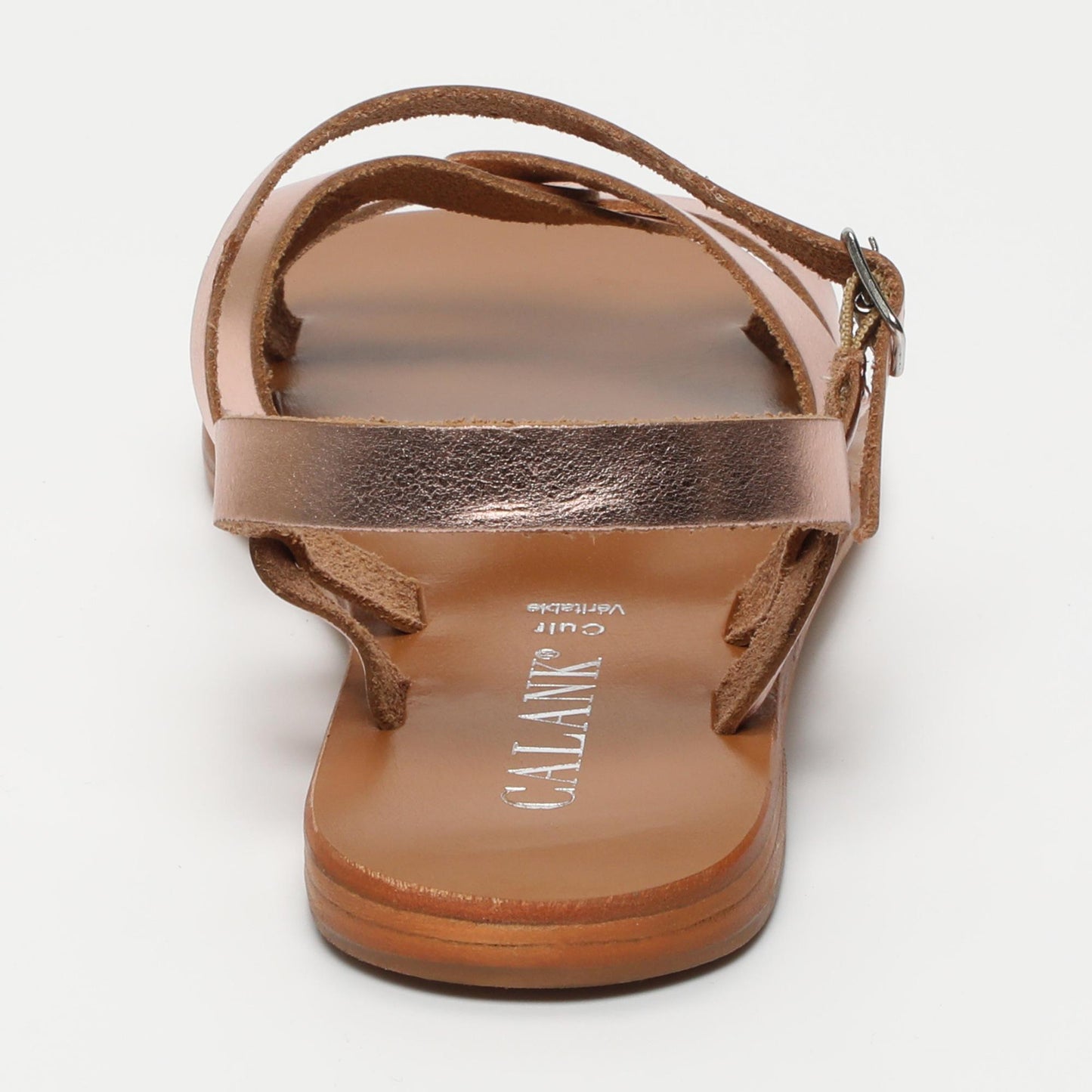 Autumn sandales en cuir rosegold
