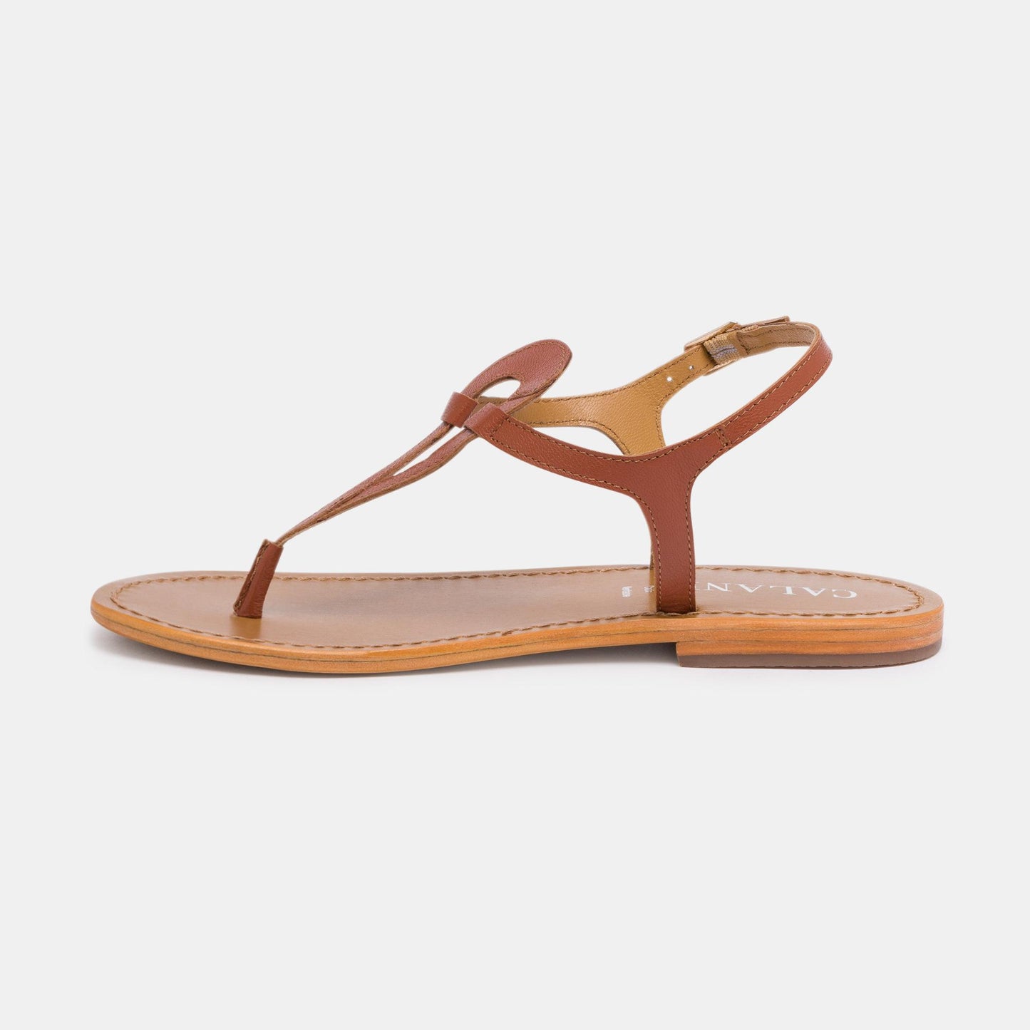 BANDEIRA sandales en cuir camel
