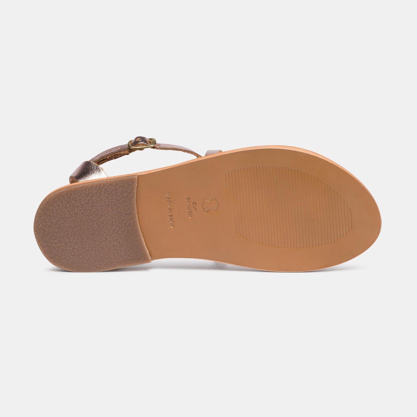BARRA sandales en cuir pink gold