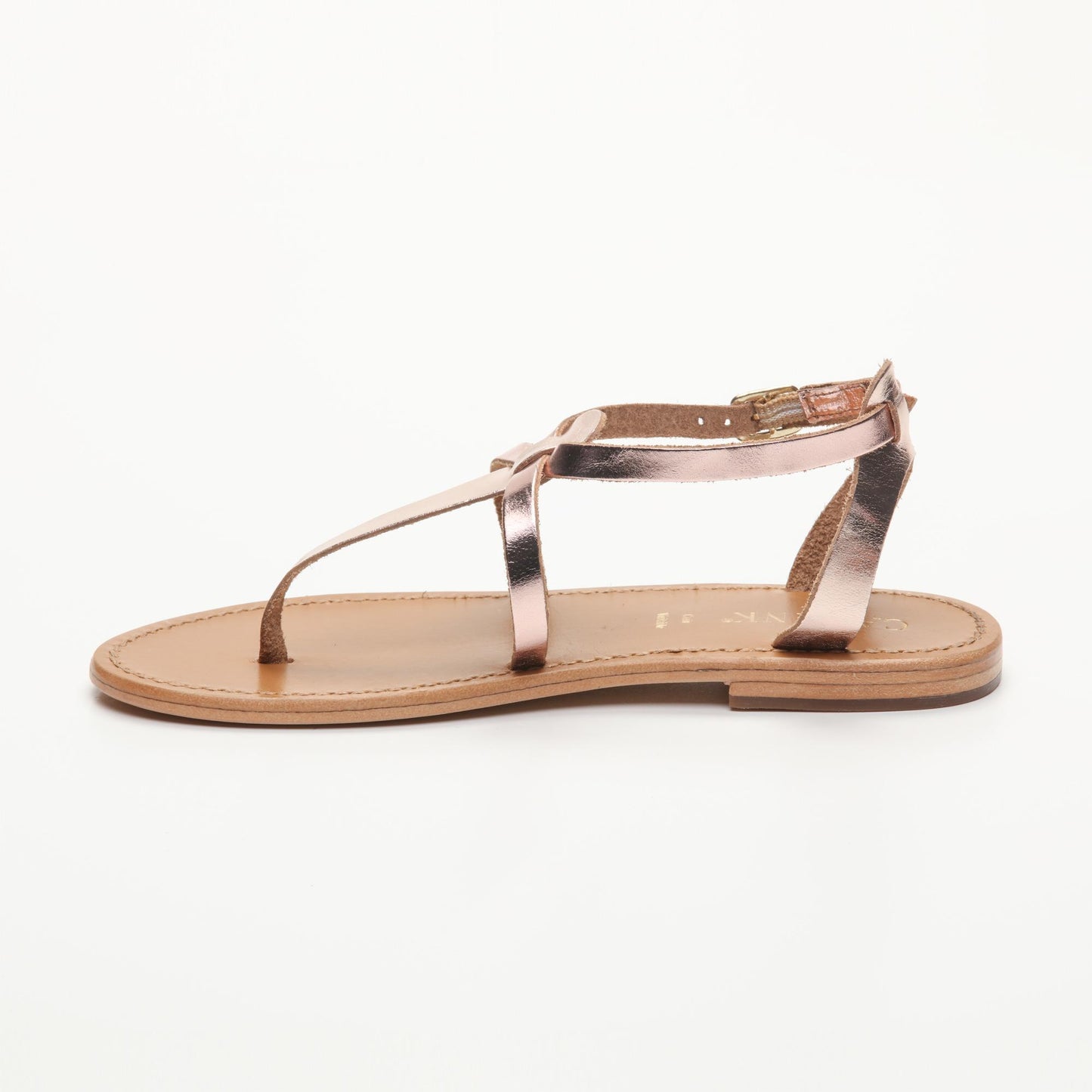BARRA sandales en cuir pink gold
