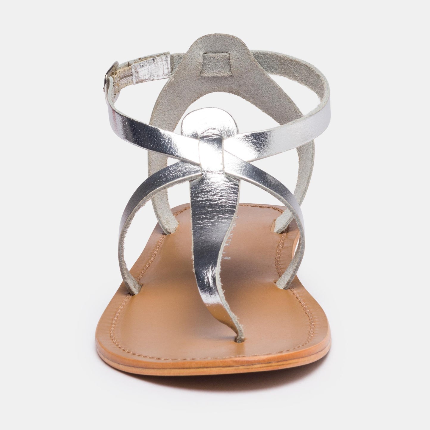 BARRA sandales en cuir silver