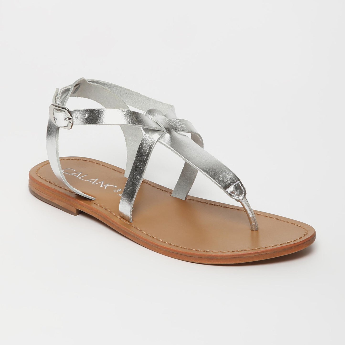 BARRA sandales en cuir silver