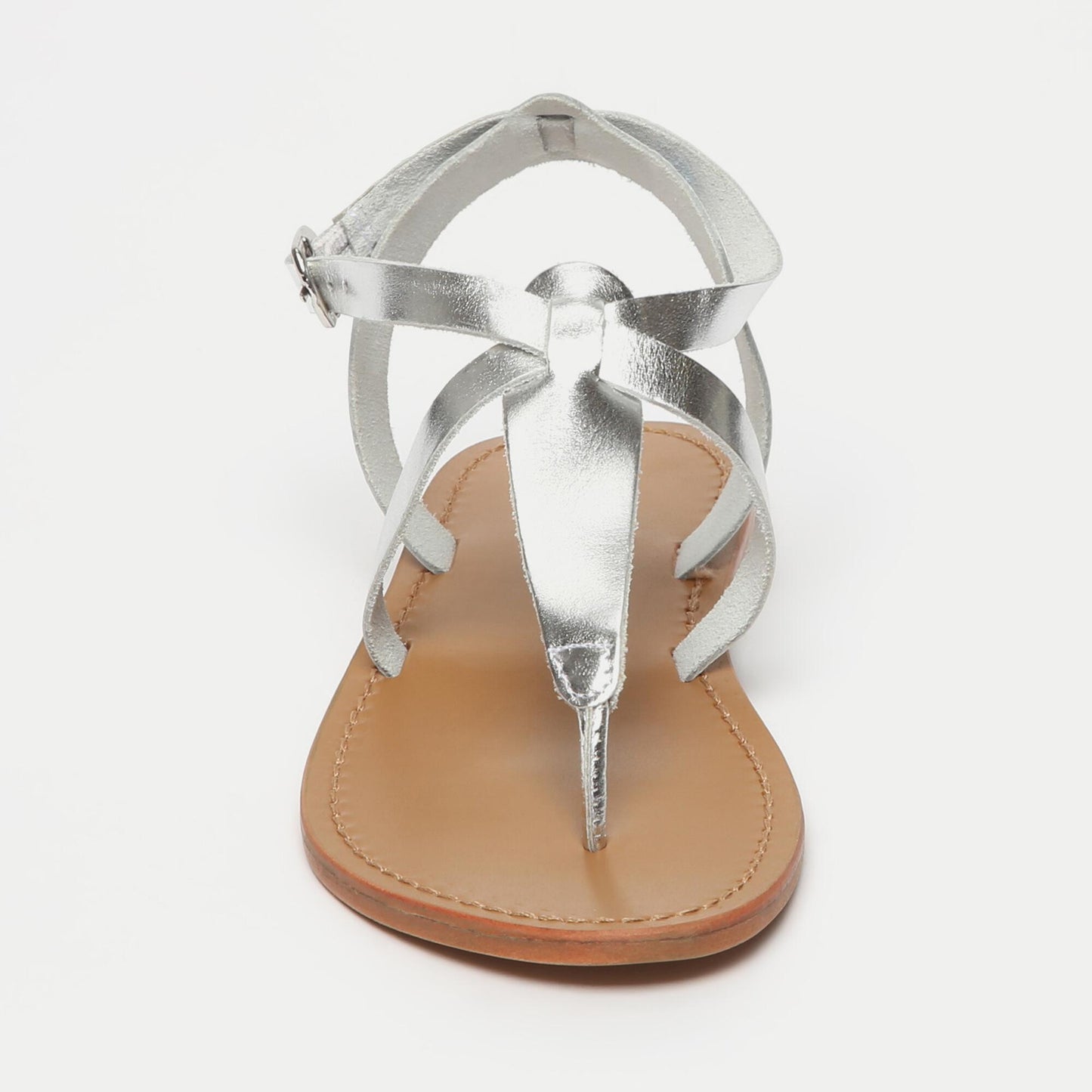 BARRA sandales en cuir silver