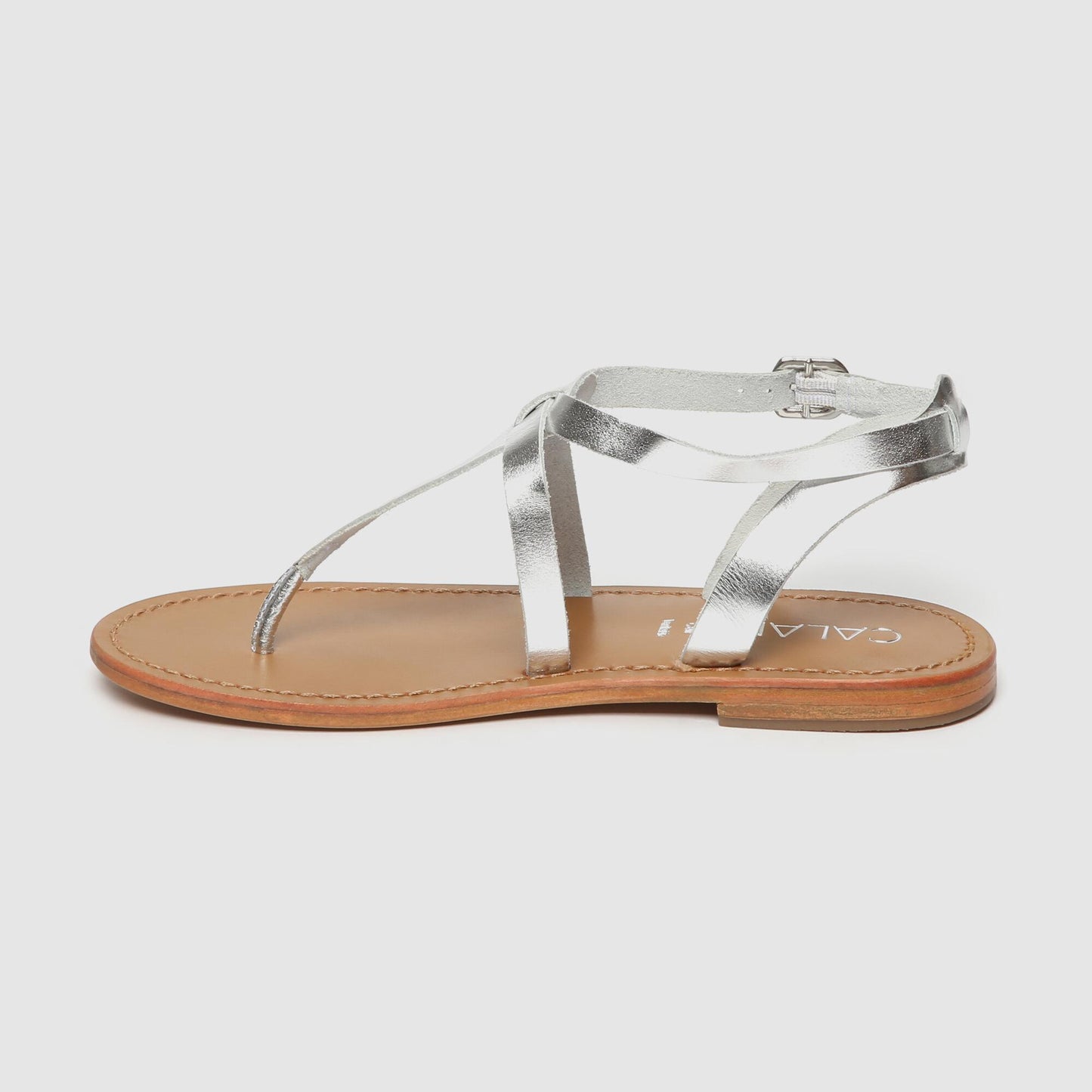 BARRA sandales en cuir silver