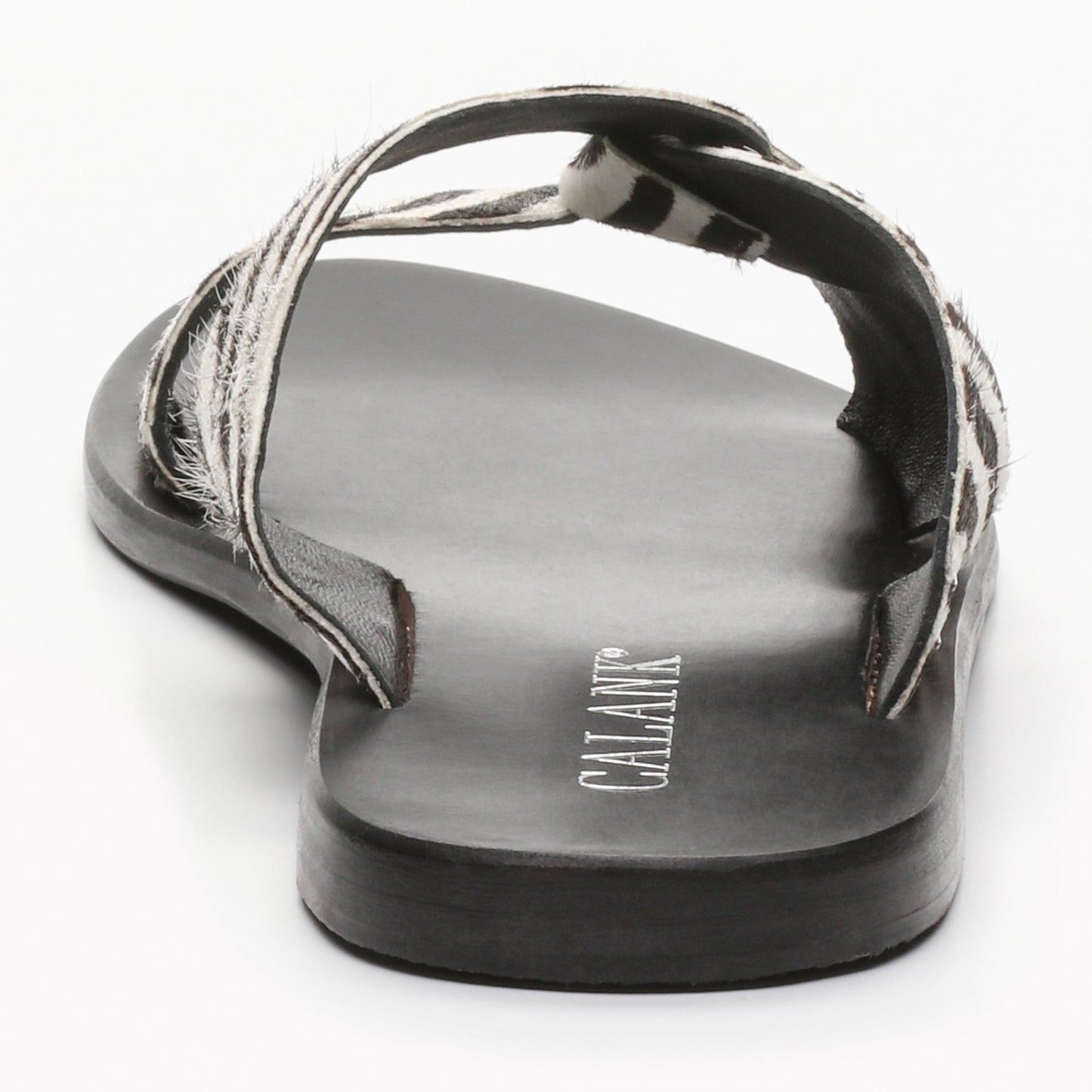 BENGT sandales en cuir zebra