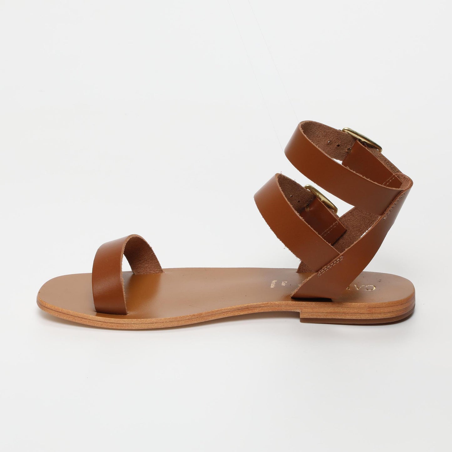 Bhavna sandales en cuir camel