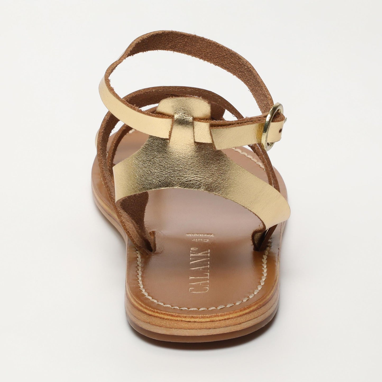 Bheema sandales en cuir dark gold