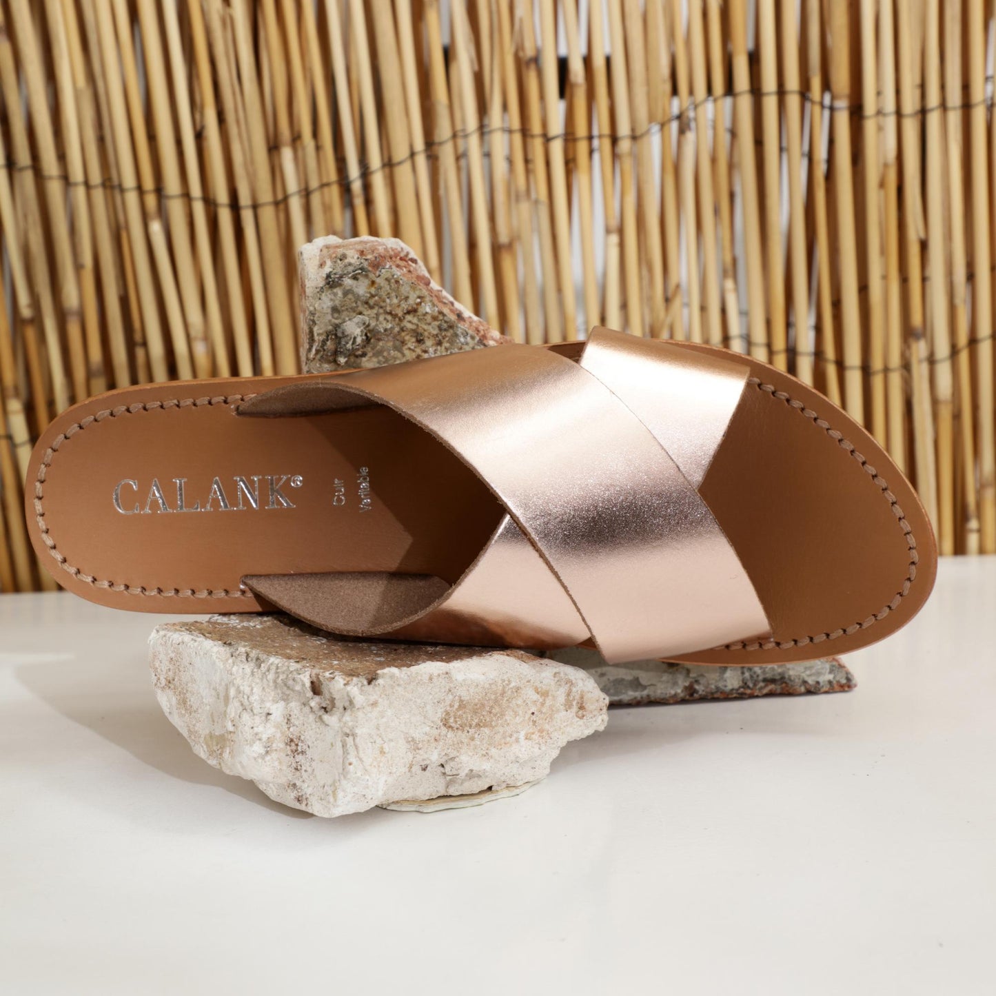 COPACABANA sandales en cuir cooper