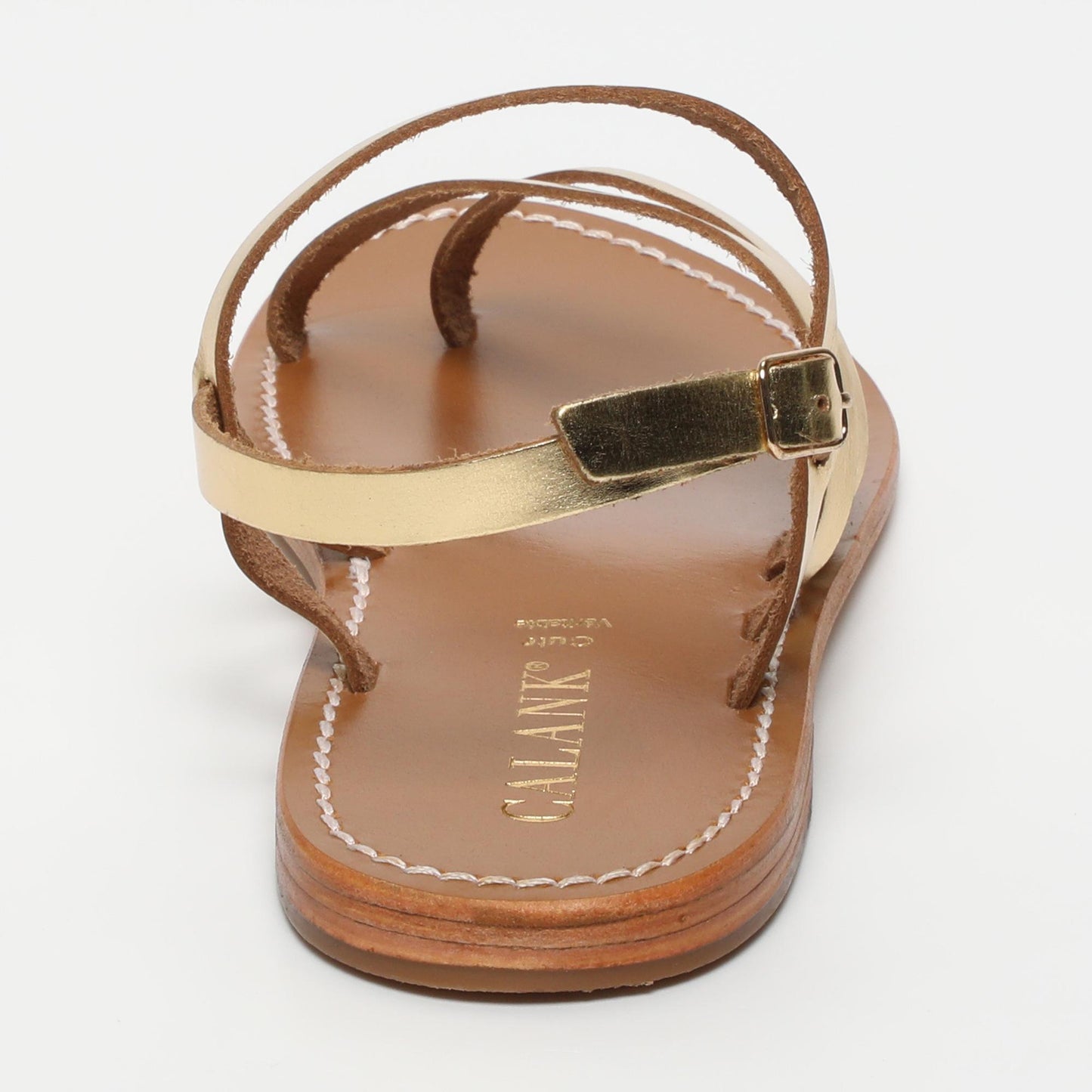 Cora sandales en cuir dark gold