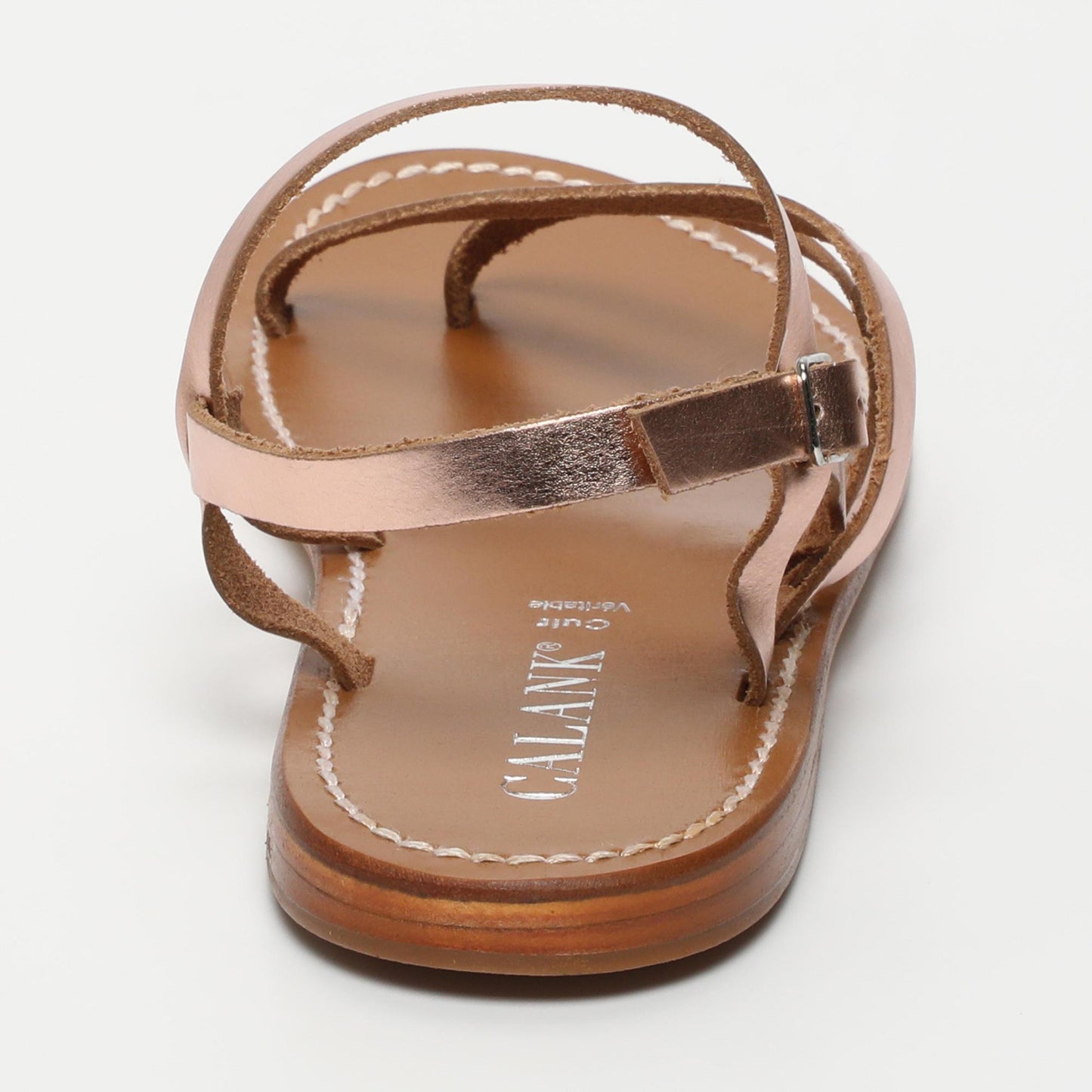 Cora sandales en cuir rosegold