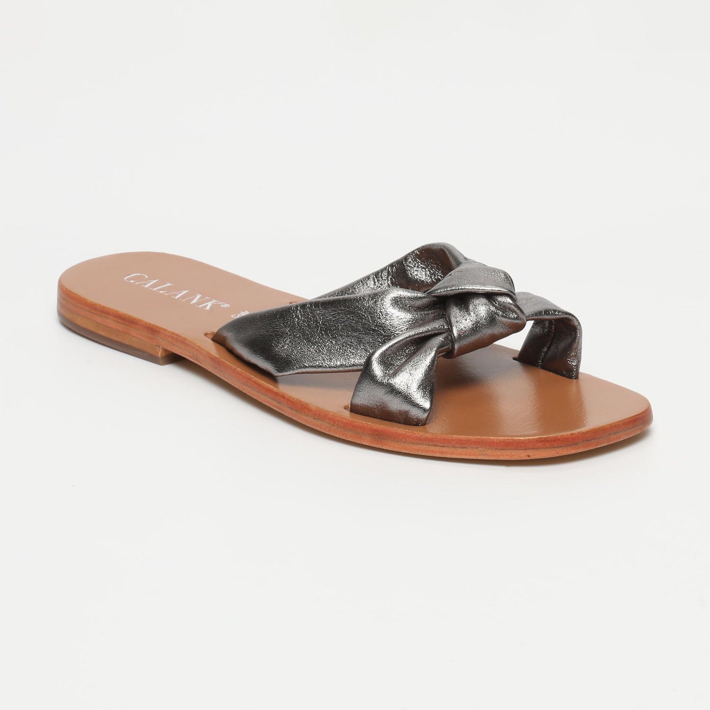 DORREH sandales en cuir pewter