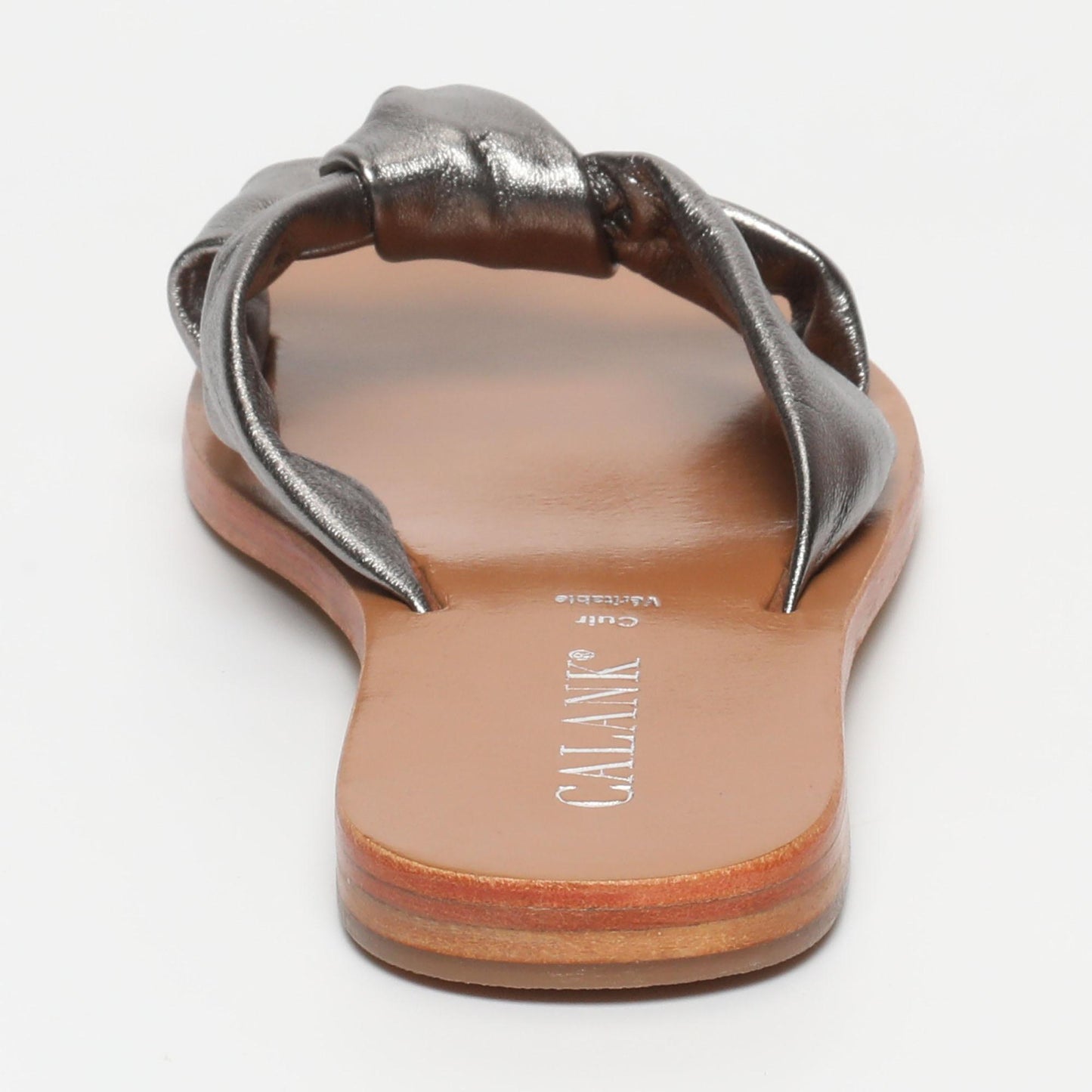 DORREH sandales en cuir pewter
