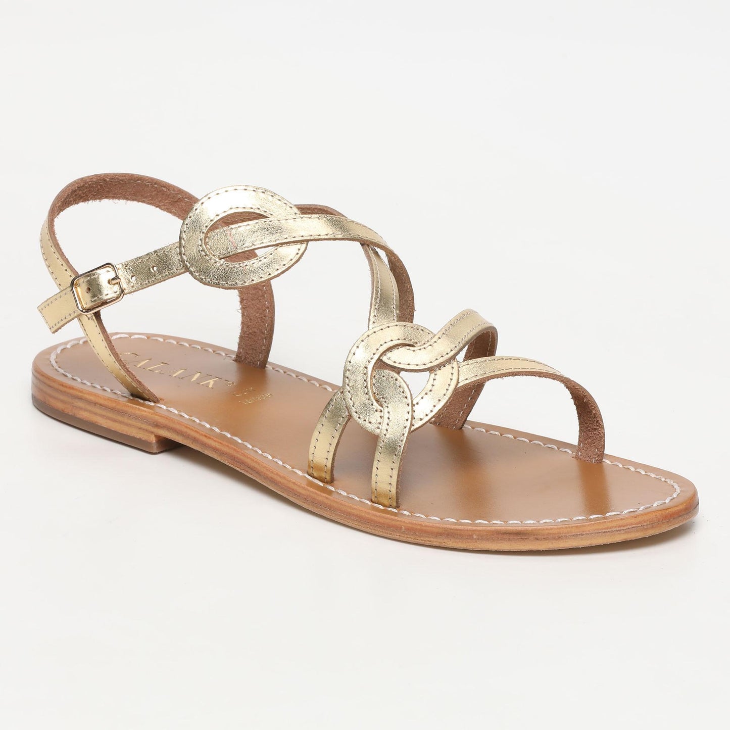 ESPERANZA sandales en cuir dark gold
