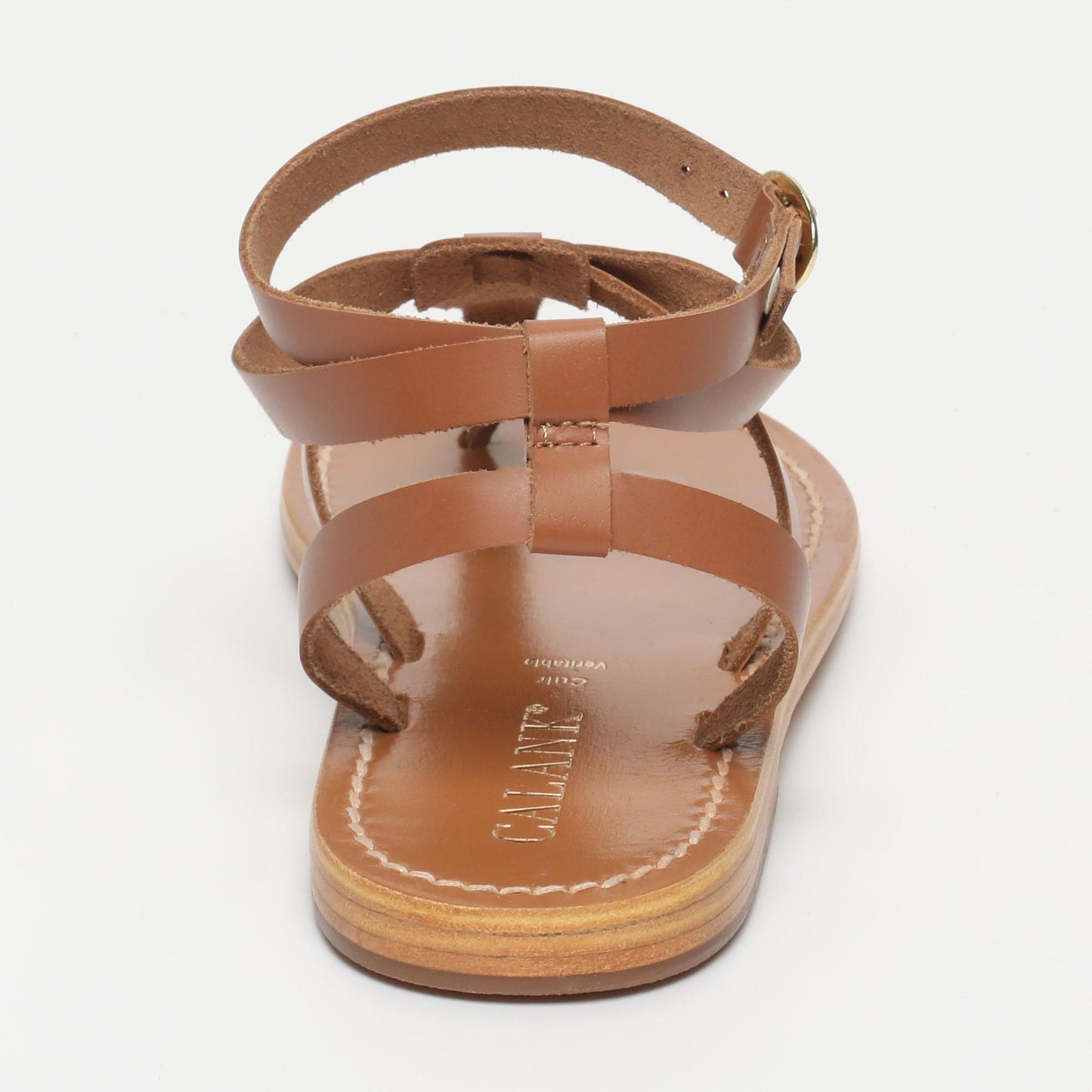 ESTHER sandales en cuir camel