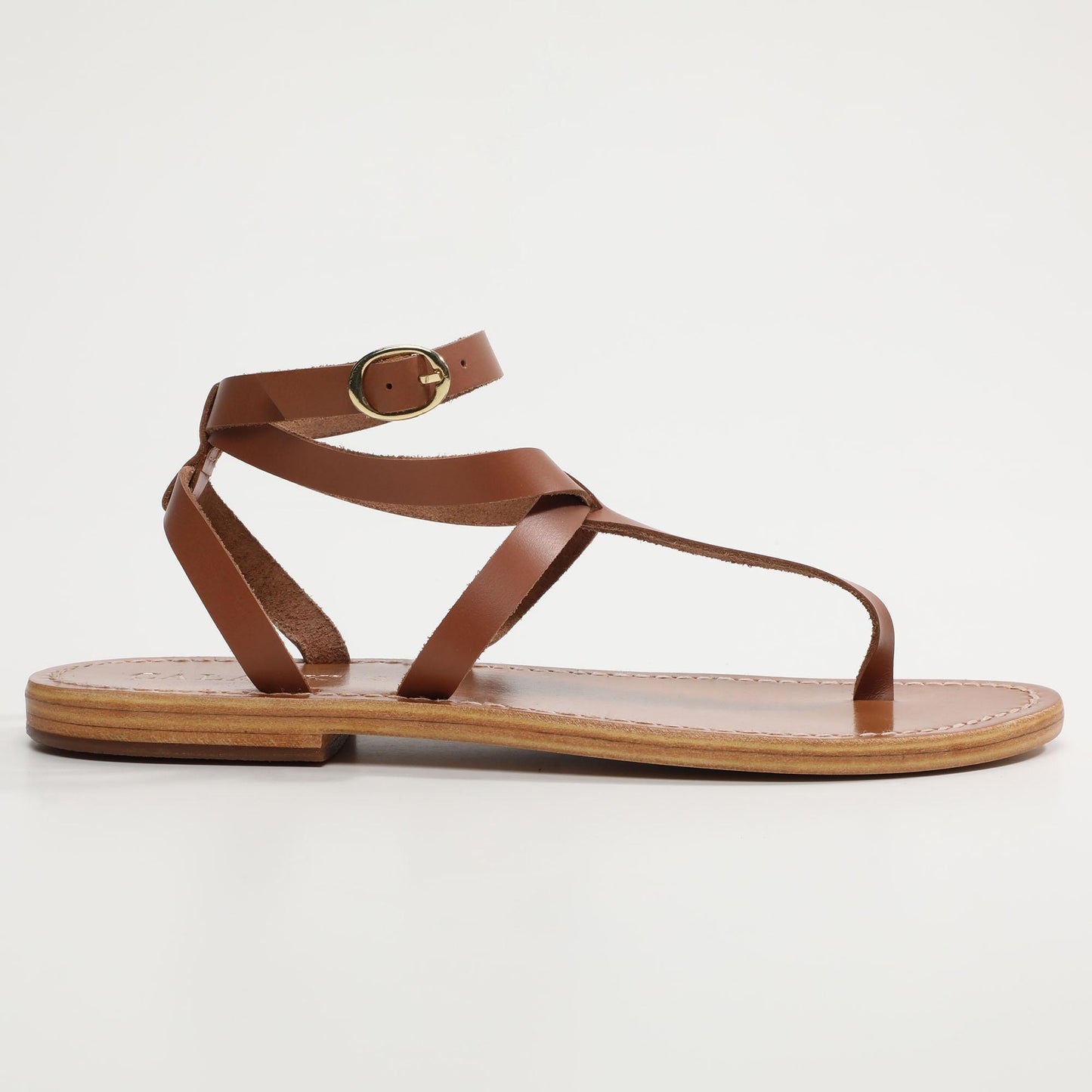 ESTHER sandales en cuir camel