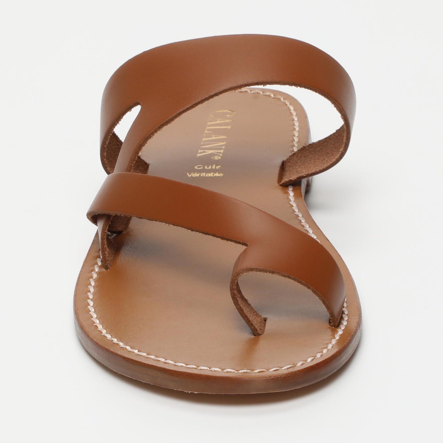 Emery sandales en cuir camel
