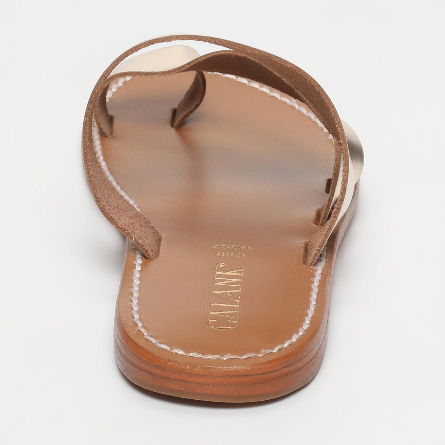 Emery sandales en cuir gold