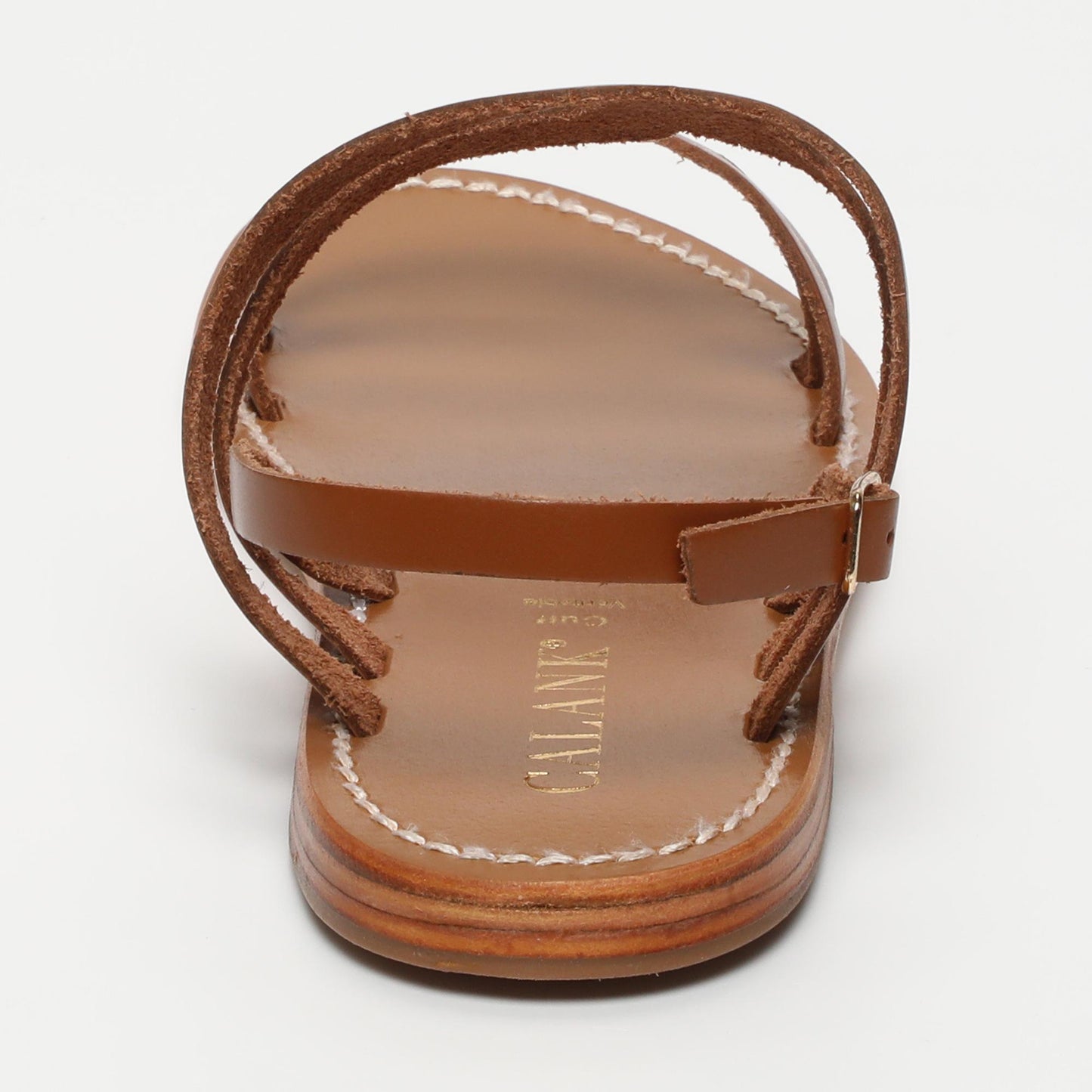 Everleigh sandales en cuir camel