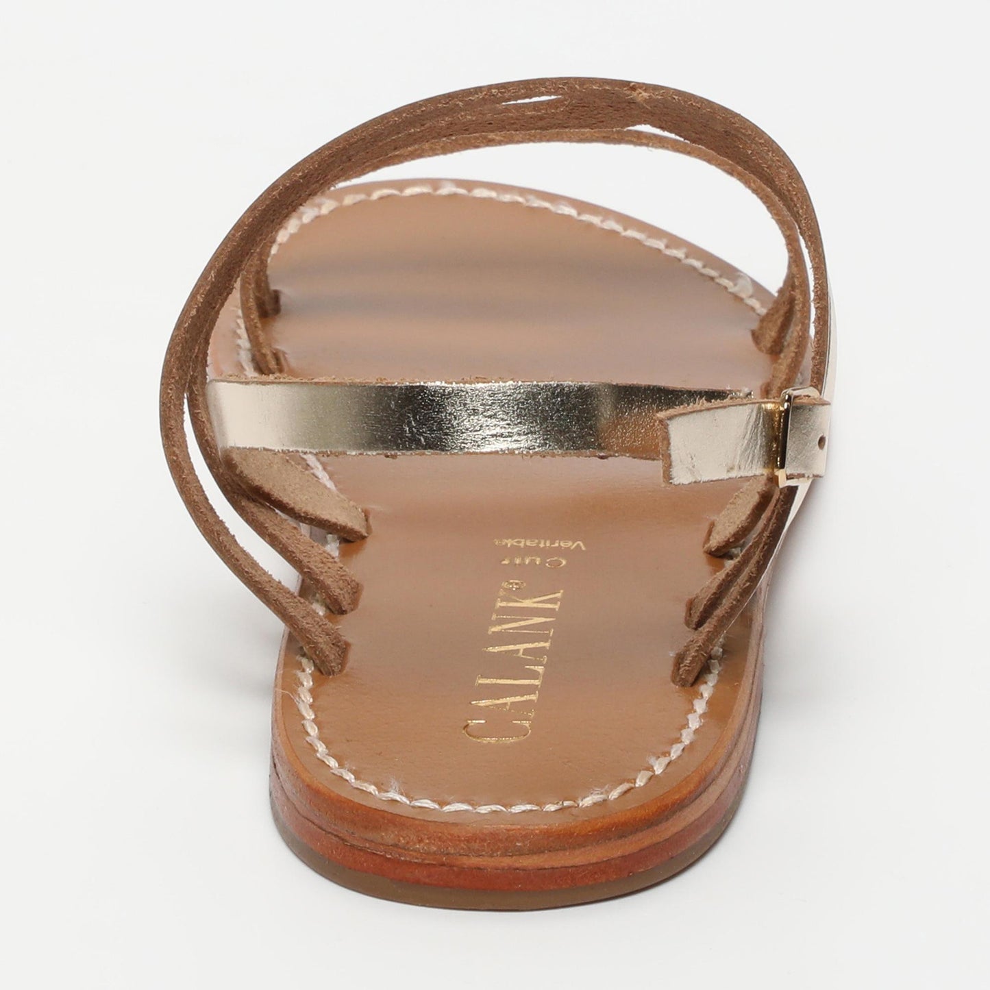 Everleigh sandales en cuir gold