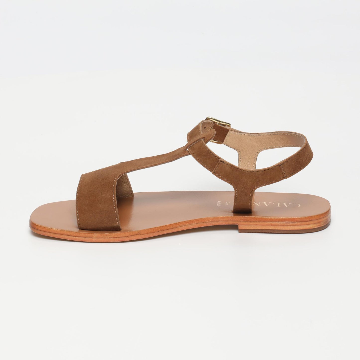 FARNOUSH sandales en cuir camel