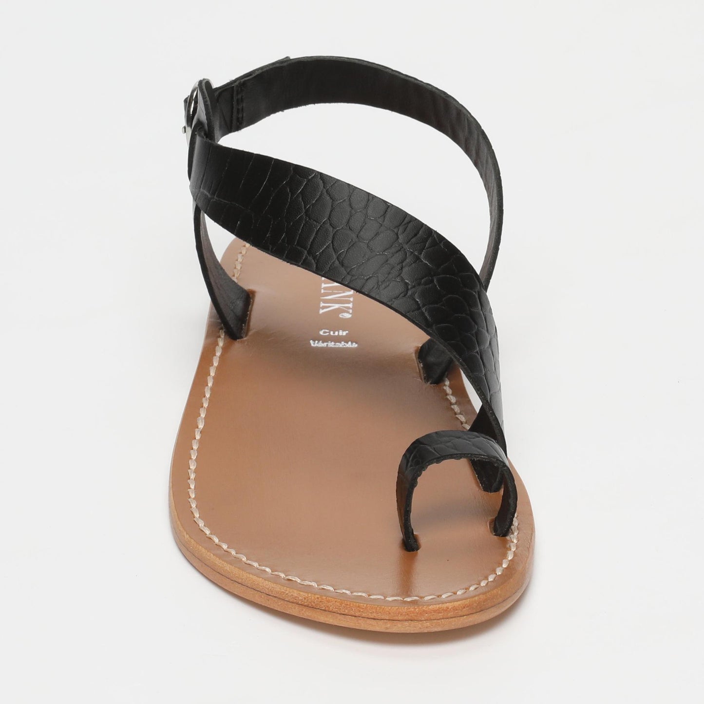 FARSHID sandales en cuir black croco