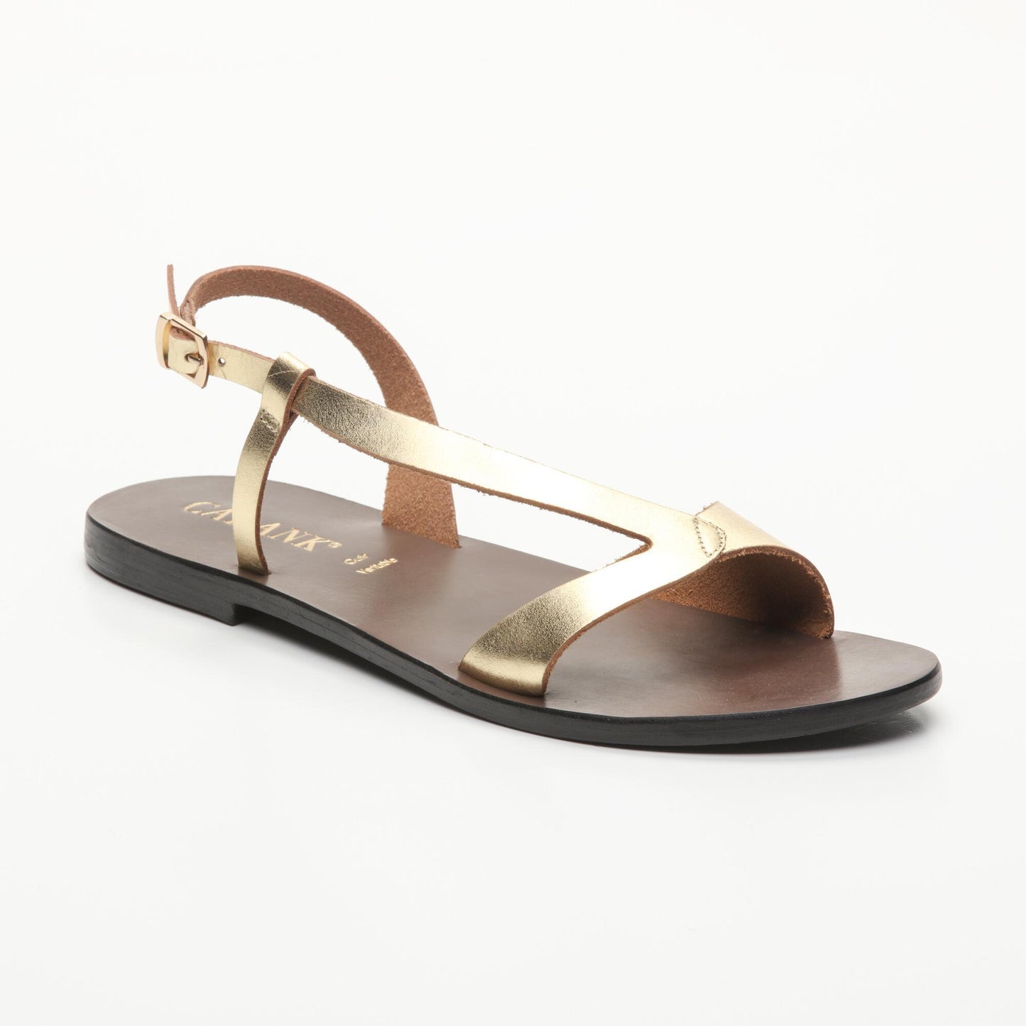 FLO sandales en cuir dark gold