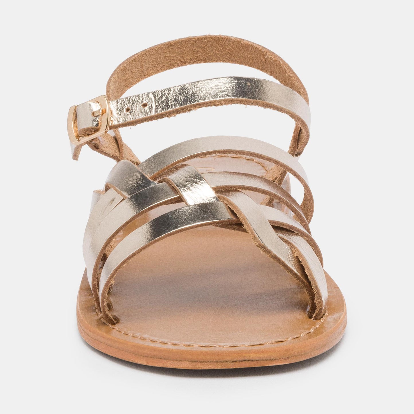 FRASERI sandales en cuir light gold