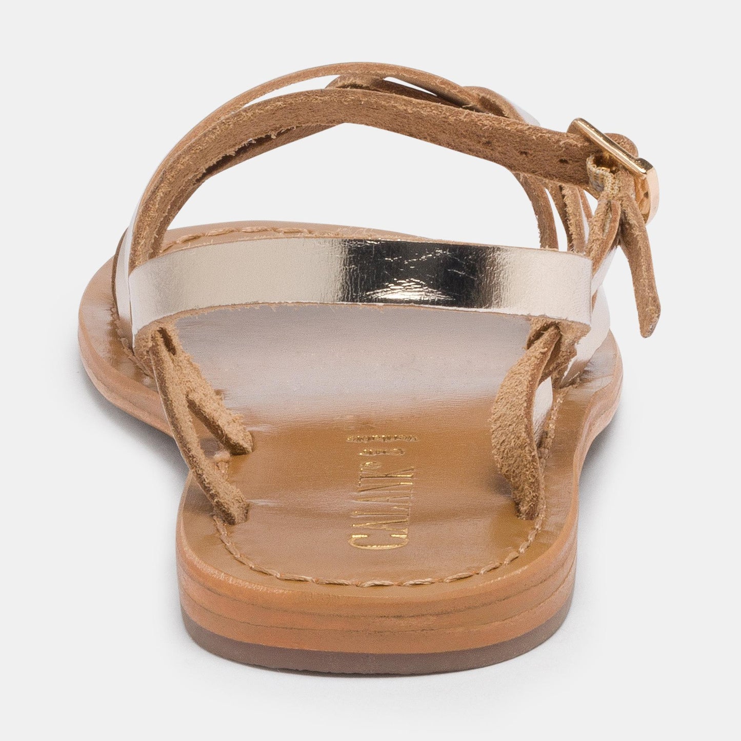 FRASERI sandales en cuir light gold