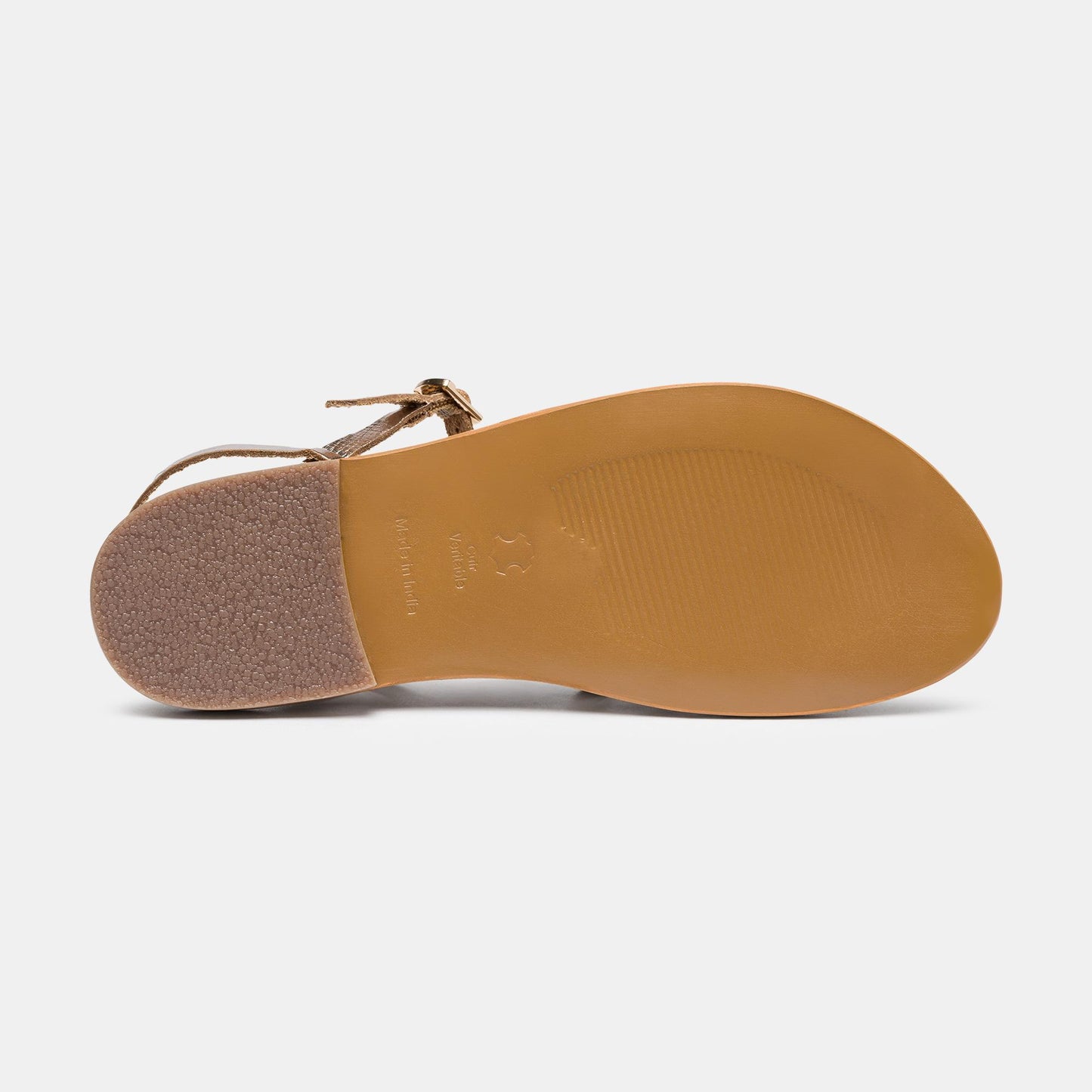 FRASERI sandales en cuir light gold
