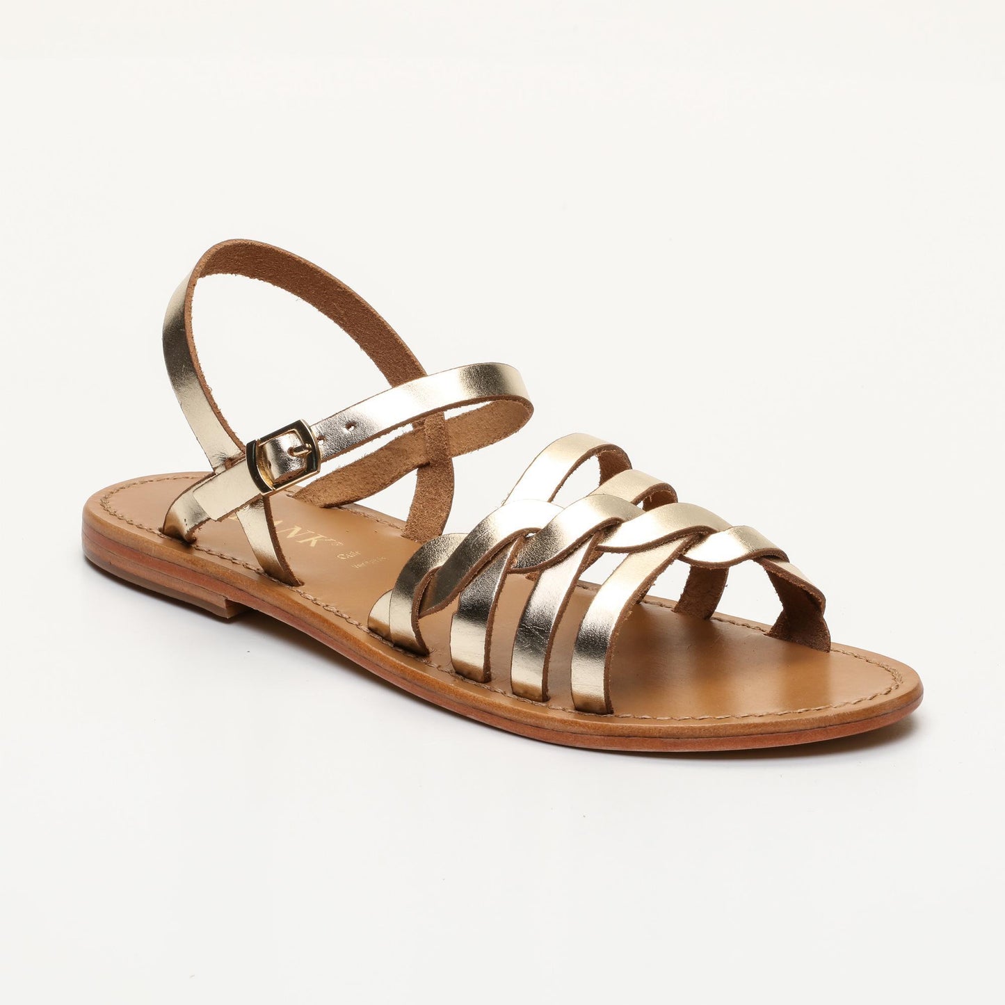 FRASERI sandales en cuir light gold