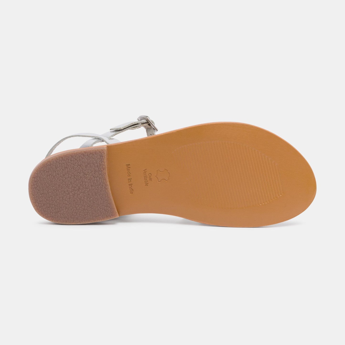 FRASERI sandales en cuir silver