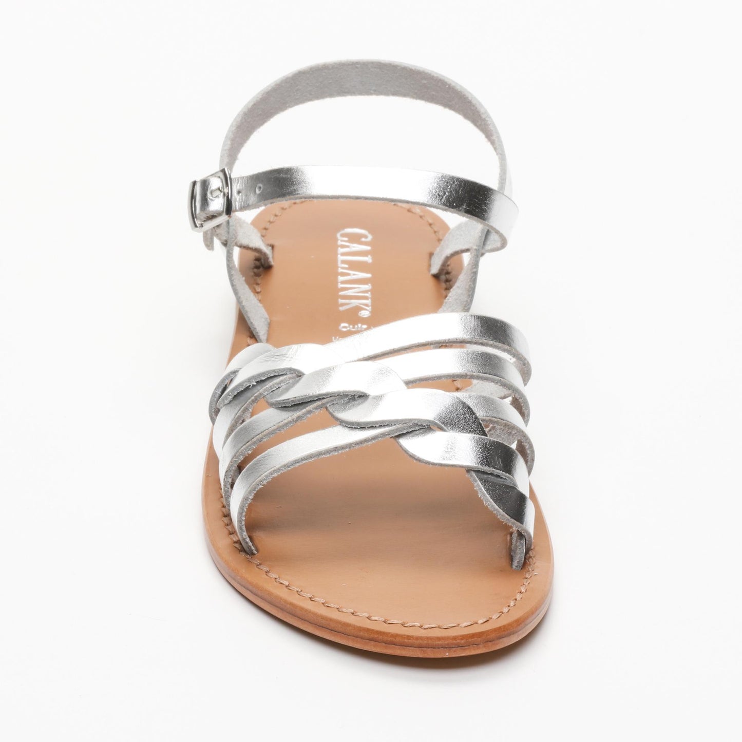 FRASERI sandales en cuir silver