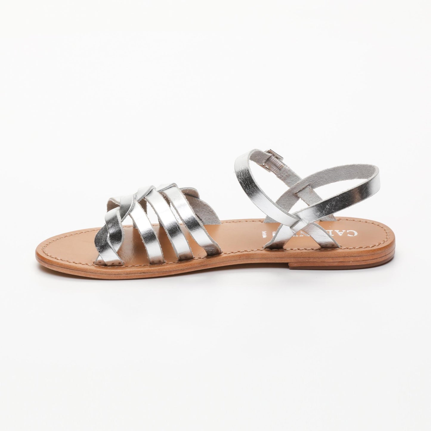 FRASERI sandales en cuir silver